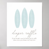 Baby an Bord Surfbrett Kinderdusche Windelwaschmas Poster (Vorne)