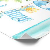 Baby an Bord Surfbrett Kinderduschmaschine Windeln Poster (Ecke)
