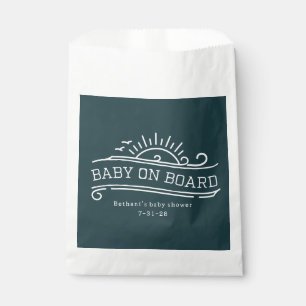 Baby an Bord Surfbrett Slate Blue Baby Dusche Geschenktütchen