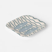 "Baby an Bord" Surfbrettfahrer Kinderdusche Thema Pappteller (Gewinkelt)