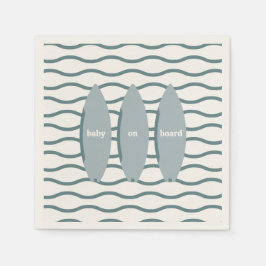 "Baby an Bord" Surfbrettfahrer Kinderdusche Thema  Serviette