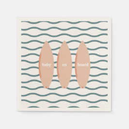 "Baby an Bord" Surfbrettfahrer Kinderdusche Thema  Serviette