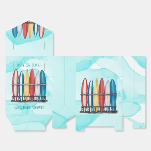 Baby an Bord Surfen Aquamarines Baby Duschgeschenk Geschenkschachtel (Ungefaltet)