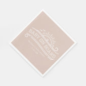 Baby an Bord Surfen Pink Baby Dusche Serviette (Ecke)