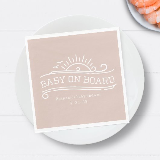 Baby an Bord Surfen Pink Baby Dusche Serviette