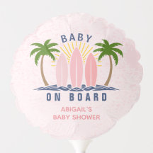 Baby an Bord Surfen Spritzen Rosa Mädchen Dusche