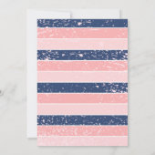 Baby an Bord Surfen Spritzen Rosa Mädchen Dusche Einladung (Rückseite)