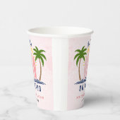 Baby an Bord Surfen Spritzen Rosa Mädchen Dusche Pappbecher (Rechts)