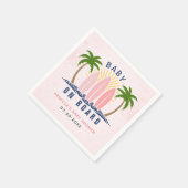 Baby an Bord Surfen Spritzen Rosa Mädchen Dusche Serviette (Ecke)