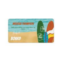 Baby an Bord Surfen Tropical Beach Baby Dusche