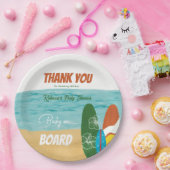 Baby an Bord Surfen Tropical Beach Baby Dusche Pappteller (Party)