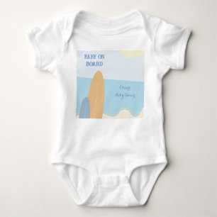 Baby an Bord Surfing Beach Baby Dusche Baby Strampler