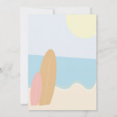 Baby an Bord Surfing Beach Baby Dusche Einladung (Rückseite)