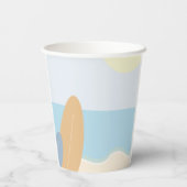Baby an Bord Surfing Beach Baby Dusche Pappbecher (Rückseite)