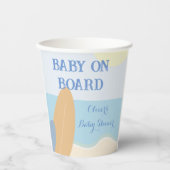Baby an Bord Surfing Beach Baby Dusche Pappbecher (Vorderseite)