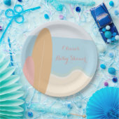 Baby an Bord Surfing Beach Baby Dusche Pappteller (Party)