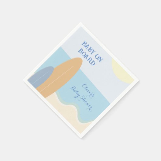 Baby an Bord Surfing Beach Baby Dusche Serviette (Ecke)