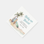 Baby an Bord Surfing Beach Baby Dusche Serviette (Ecke)