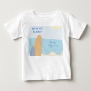 Baby an Bord Surfing Beach Baby Dusche T-shirt