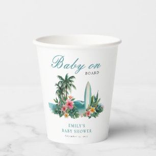 Baby an Bord Surfstrand-Baby-Party Pappbecher
