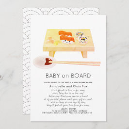 Baby an Bord Sushi Baby Dusche by Mail Einladung