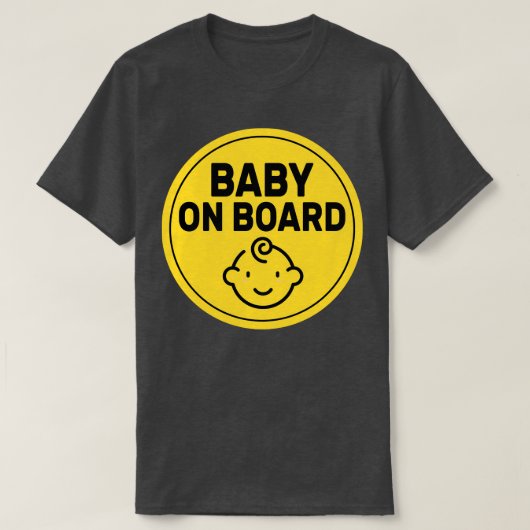 Baby an Bord T-Shirt (Design vorne)