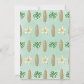 Baby an Bord Tropical Palm Baby Dusche Einladung (Rückseite)