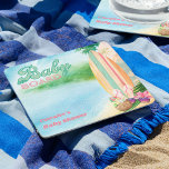 Baby an Bord Tropical Summer Beach Rechteckiger Pappuntersetzer<br><div class="desc">Baby an Bord Küsten mit Aquarelltöne verträumte Strand-Szene,  Surfbretter,  Sommeraccessoires,  Coconut-Mocktail und Retro-Typografie. Gender-neutrales Thema für Ihr Luau,  Surfen oder Strand-Thema Geschlecht offenbaren oder Babydusche für Mädchen oder Jungen.</div>
