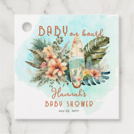 Baby an Bord Tropical Surf Baby Dusche Geschenkanhänger