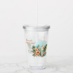 Baby an Bord Tropical Surf Neutral Baby Dusche Acryltrinkbecher