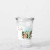 Baby an Bord Tropical Surf Neutral Baby Dusche Acryltrinkbecher (Rückseite)