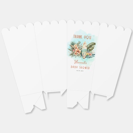 Baby an Bord Tropical Surf Neutral Baby Dusche Geschenkschachtel (Ungeklappt)