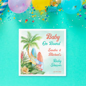 Baby an Bord Tropical Surfbaby Dusche nach Maß Serviette