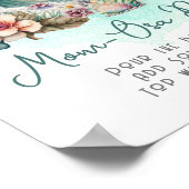 Baby an Bord Tropical Surfing Mama-Osa Bar Poster (Ecke)