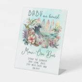 Baby an Bord Tropical Surfing Mama-Osa Bar Sockelschild (Vorderseite)