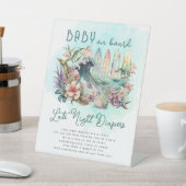 Baby an Bord Tropical Surfing Spate Night Diapers Sockelschild (In SItu)