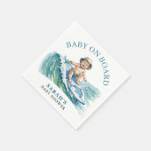 Baby an Bord Wasserfarbe Surfbabydusche Serviette (Ecke)