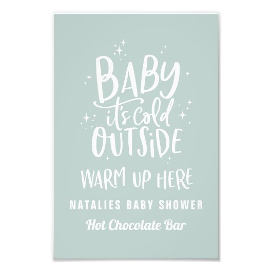 Baby an der kalten Schokolade Bar Fotodruck (Vorne)