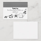 Baby and Animal Safari Dankeschön Karte (Vorne/Hinten)