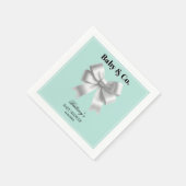 Baby and Co. Elegant Bow Baby Shower Serviette (Ecke)