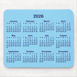 Baby and Dark Blue 2026 Calendar Mousepad