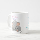 Baby and Mama Elephant Mothers Day Kaffeetasse (Vorderseite Links)