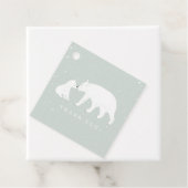 Baby and Mama Polar Bear Winter Blue Baby Dusche Geschenkanhänger