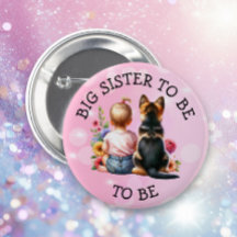 Baby and Puppy Big Sister als Baby Shower