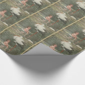 Baby and Stork Vintag Retro Kindermädchen Geschenkpapier (Ecke)