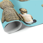 Baby and Teddy Bear Gift Wrap Geschenkpapier (Rolleneckpunkt)