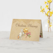 Baby Angel Christmas Grußkarte Karte (Gelbe Blume)