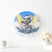 baby Angel clock Große Wanduhr (Zuhause)