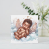 Baby Angel neugeboren Karte (Stehend Vorderseite)