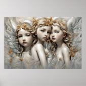 Baby Angel Sisters Modern Art Poster (Vorne)